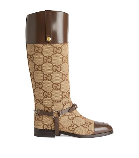 gucci monogram chelsea boot|Gucci monogram thigh high boots.